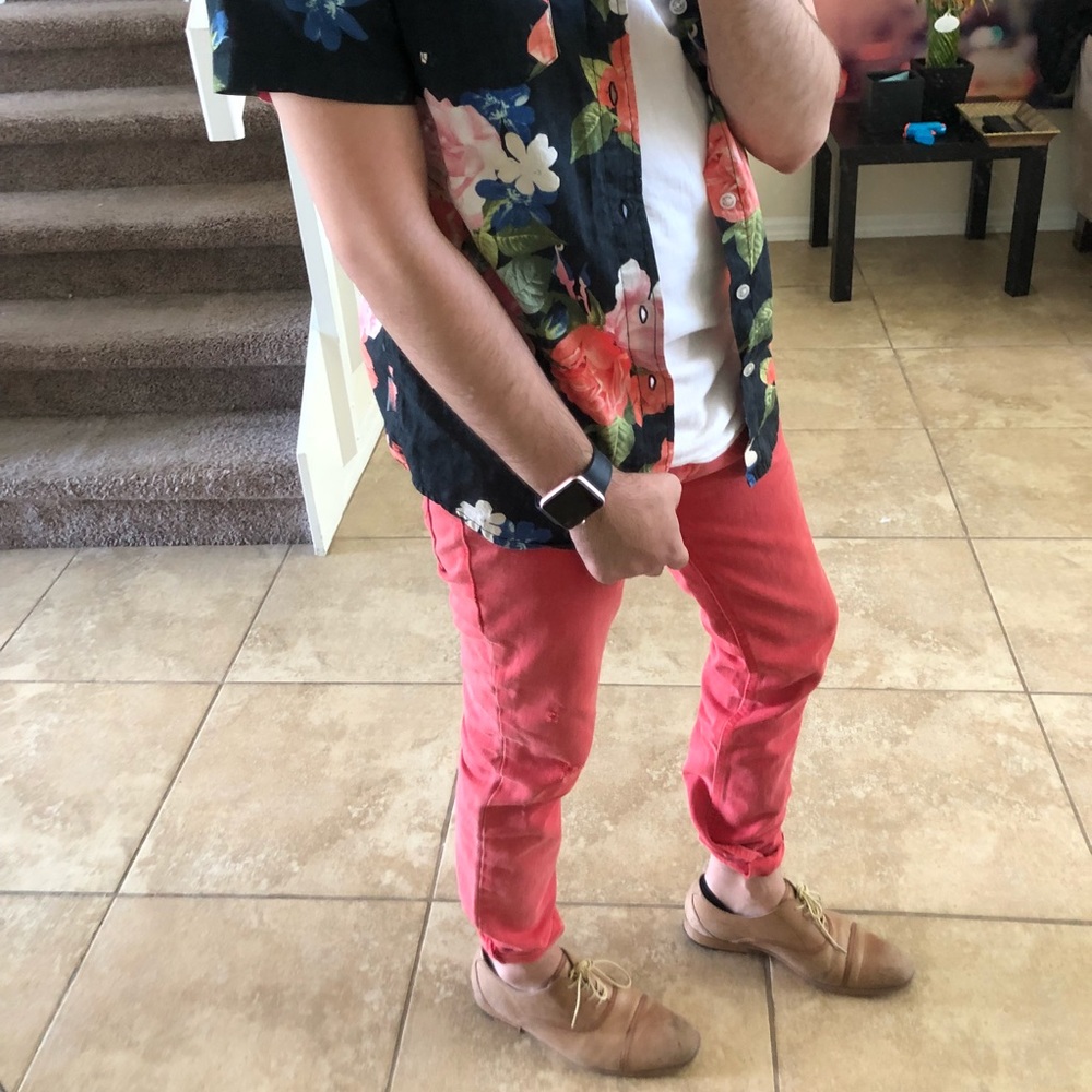 (30x30) Hollister Coral pink skinny jeans